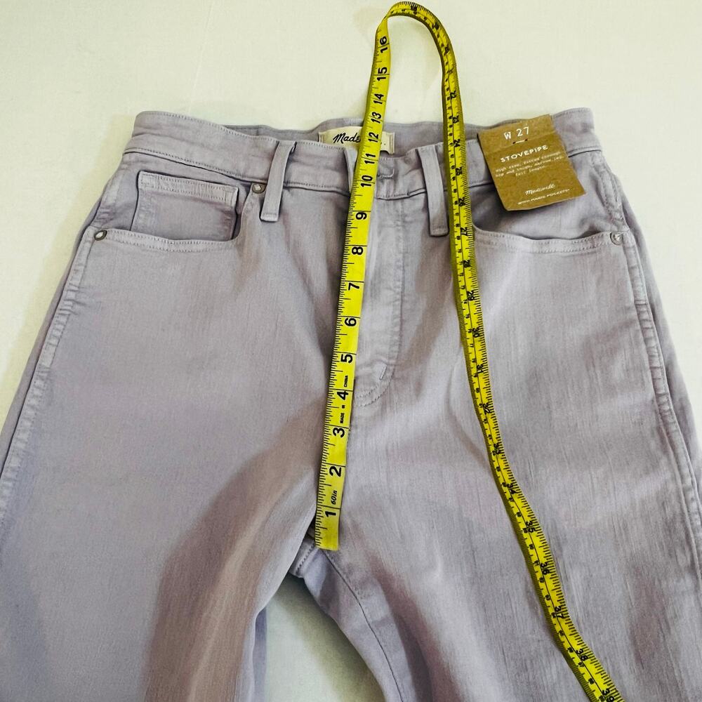 Madewell Stove Pipe High Rise Straight Leg Jeans Size 27 NWT Purple - Picture 9 of 10